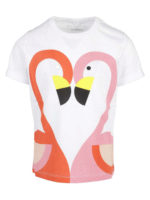 T-shirt con stampa fenicotteri