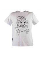 T-shirt Funny Face Angry Fish bianca
