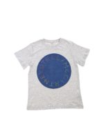 T-shirt grigio melange con stampa logo