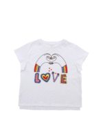 T-shirt Love Hands bianca