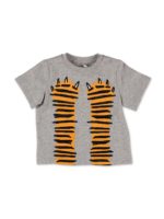 T-shirt grigio melange con stampa