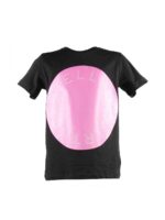 T-shirt Pink Logo Disk nera