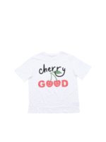 T-shirt bianca stampa cherry good