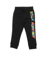Pantaloni in felpa nera con logo