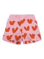 Shorts in felpa con stampa cuori