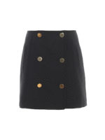 Mini gonna in misto lana