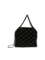 Borsa Falabella Mini effetto velluto nera