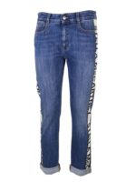 Jeans cropped fascia logo