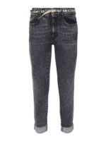 Jeans dritti con cintura logata
