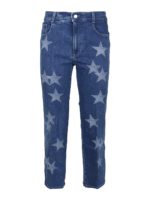 Jeans crop con stampa stelle