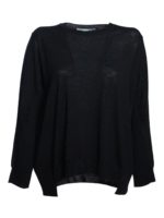 Pullover in lana vergine nera