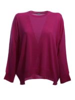 Pullover in lana vergine fucsia