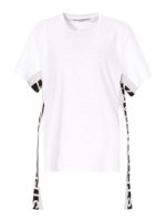 T-shirt in jersey organico con bande logo