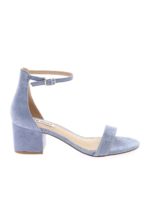 Sandali in suede color lavanda