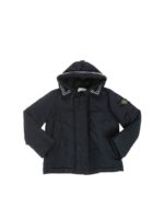 Giaccone blu con cappuccio