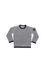 Pullover a righe nere e bianche