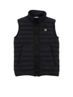 Gilet imbottito nero con patch logo