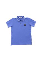 Polo color indaco con patch logo