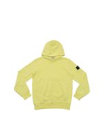 Felpa gialla con tasca a marsupio