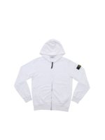 Felpa bianca con patch logo