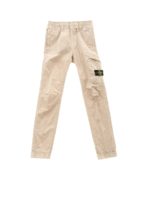Pantalone beige con patch logo