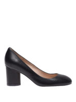 Decollete in pelle con tacco grosso