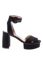 Sandali Carmina neri con plateau