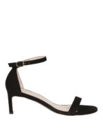 Sandali Nunakedstraight neri in camoscio