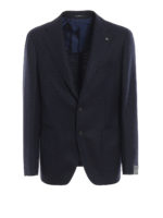 Giacca in lana vergine Super 100S blu