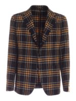 Giacca con motivo a quadri nera