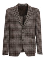 Blazer in viscosa e lana a quadri