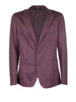 Blazer in lino motivo spigato