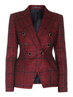Blazer rosso in tartan