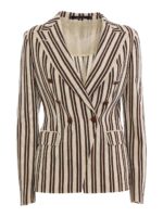 Blazer in maglie con motivo a righe