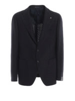 Giacca in lana e cotone jacquard