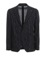 Completo a righe in lana vergine