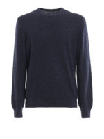 Girocollo in lana jacquard blu