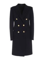 Cappotto in lana vergine e cashmere nero
