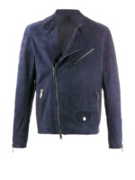 Giacca biker in camoscio