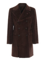 Cappotto in ciniglia con effetto a costine