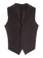 Gilet Dennis marrone e nero con motivo a quad