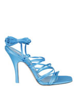 Sandali in pelle e raso