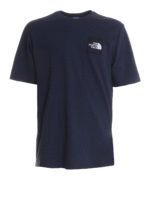 T-shirt navy in jersey con patch logo
