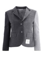 Blazer in lana a blocchi di colore