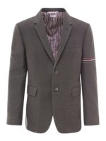 Blazer monopetto in cotone con strisce