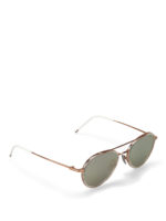 Occhiale da sole retro oro rosa