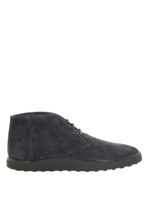 Desert boots in camoscio blu
