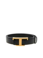 Cintura nera con fibbia logata