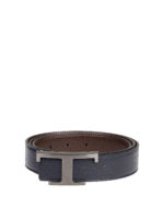 Cintura reversibile in pelle martellata