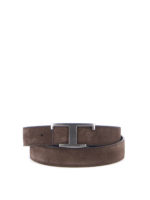 Cintura in suede con fibbia a T